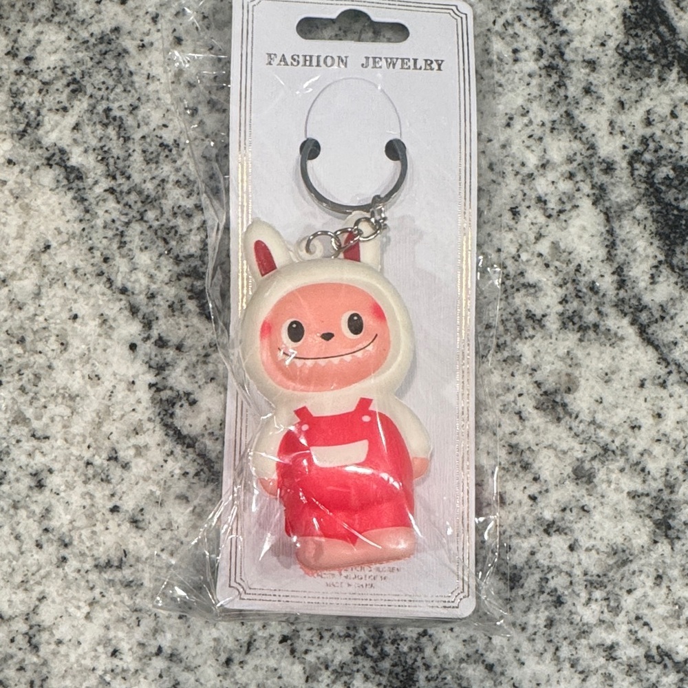 Cute Red Monster Keychain